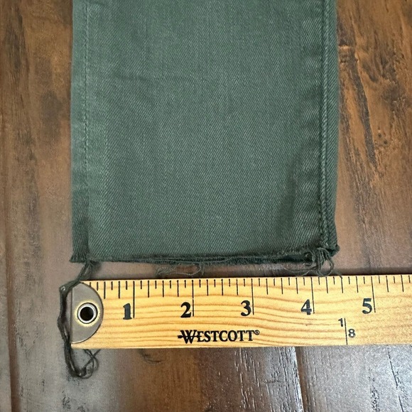 AG ADRIANO GOLDSCHMIED Super Skinny The Legging Ankle Jeans Raw Hem Green - Picture 11 of 11